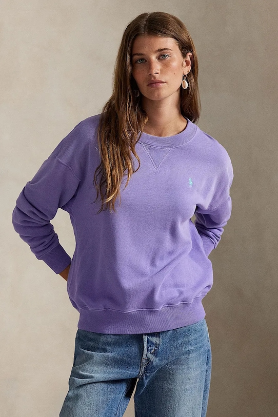 

Хлопковая толстовка Polo Ralph Lauren, фиолетовый