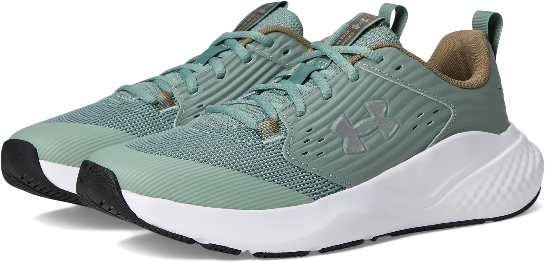 

Кроссовки Under Armour Charged Commit 4 Training Shoes, цвет Silica Green/Bayou/Metallic Silver
