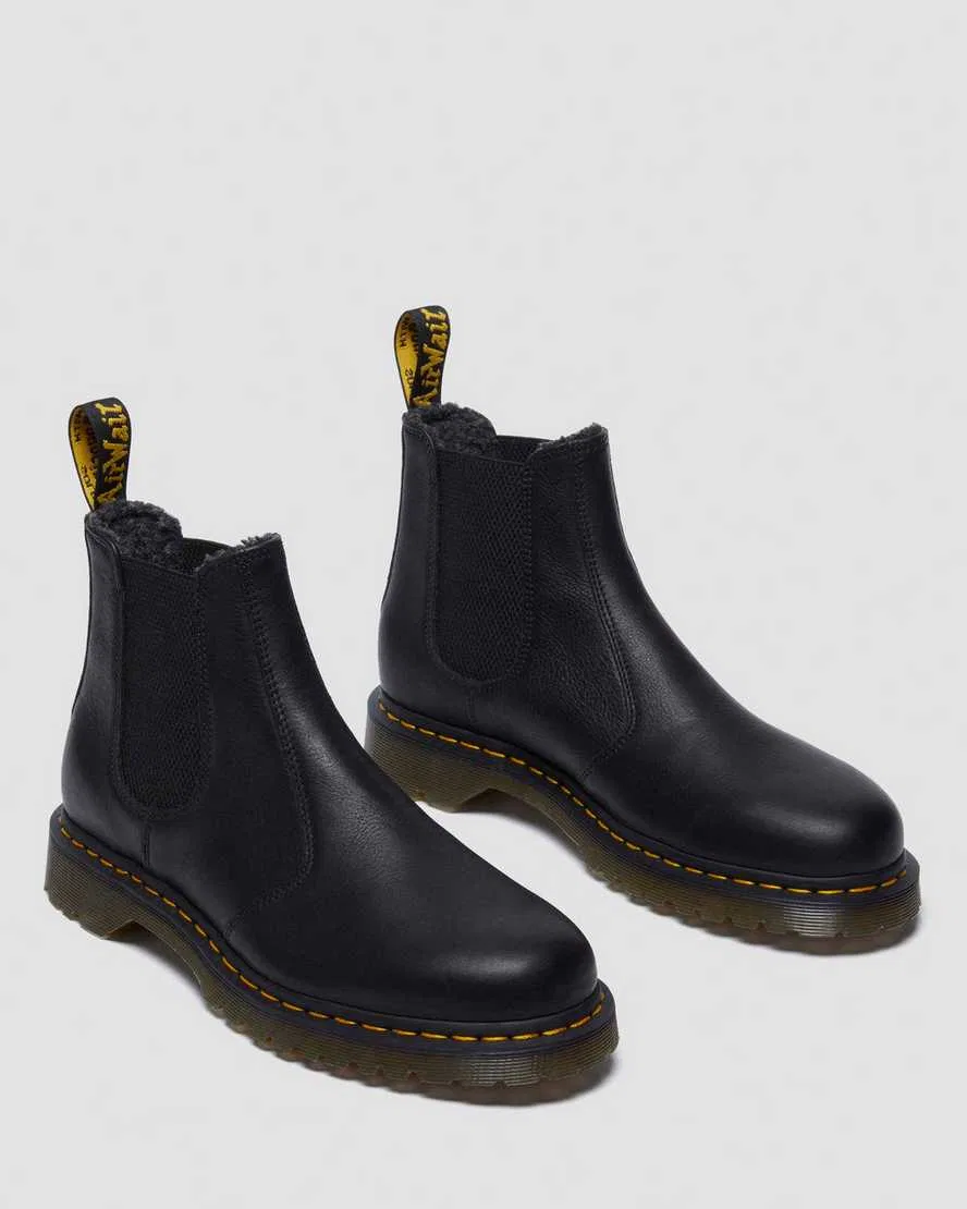 2976 Ботинки челси Grizzly на флисовой подкладке Dr Martens, черный — фото 4