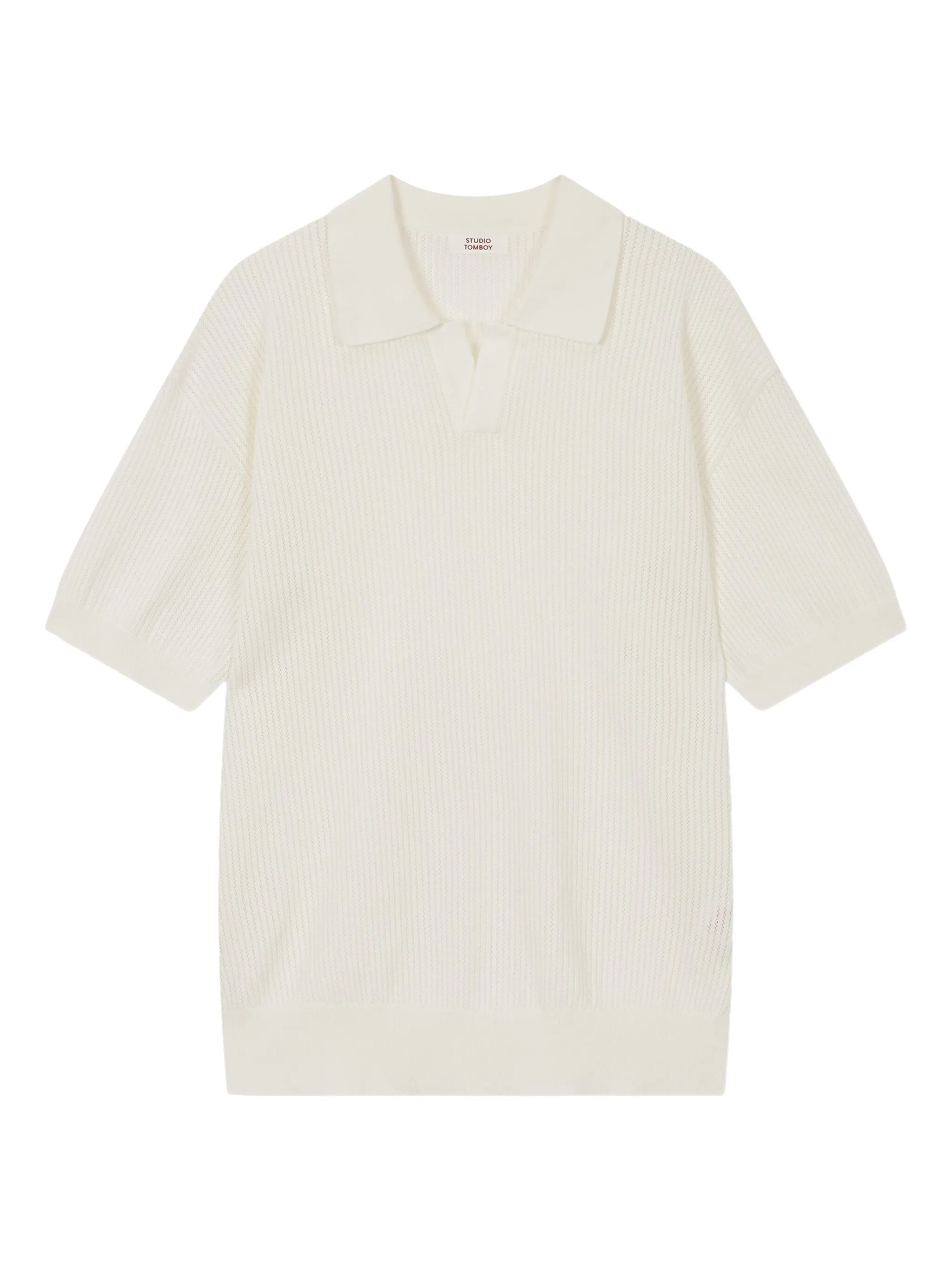 

Футболка в рубчик Studio Tomboy, белый