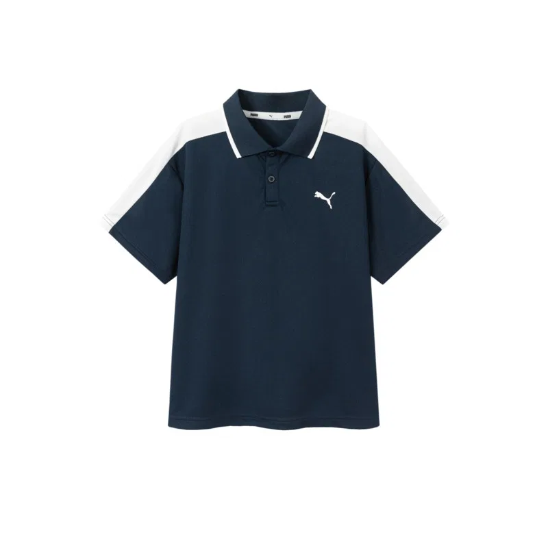 Детская футболка с отложным воротником PUMA, Dark Blue 80802