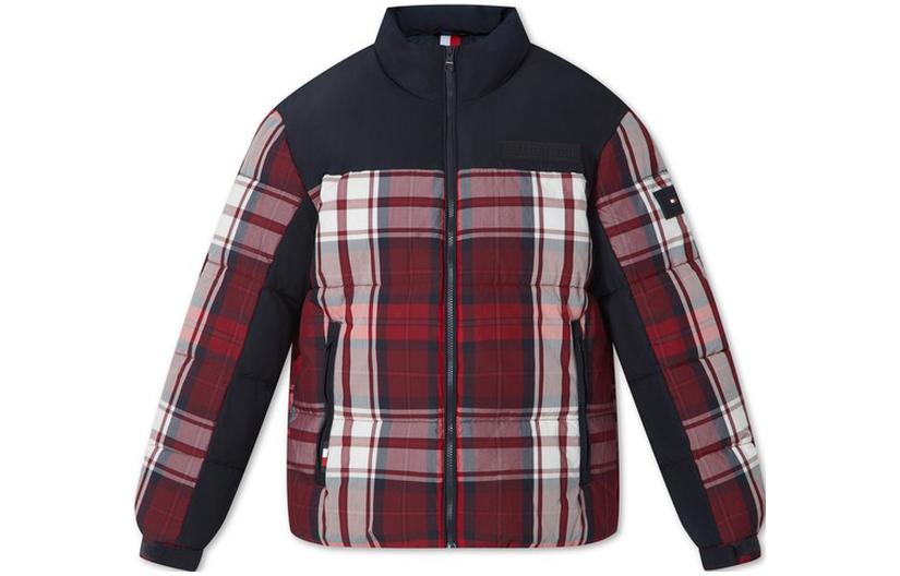 Tommy Hilfiger Куртка мужская синяя в клетку, Navy Blue Red White Plaid 0KP — фото 3