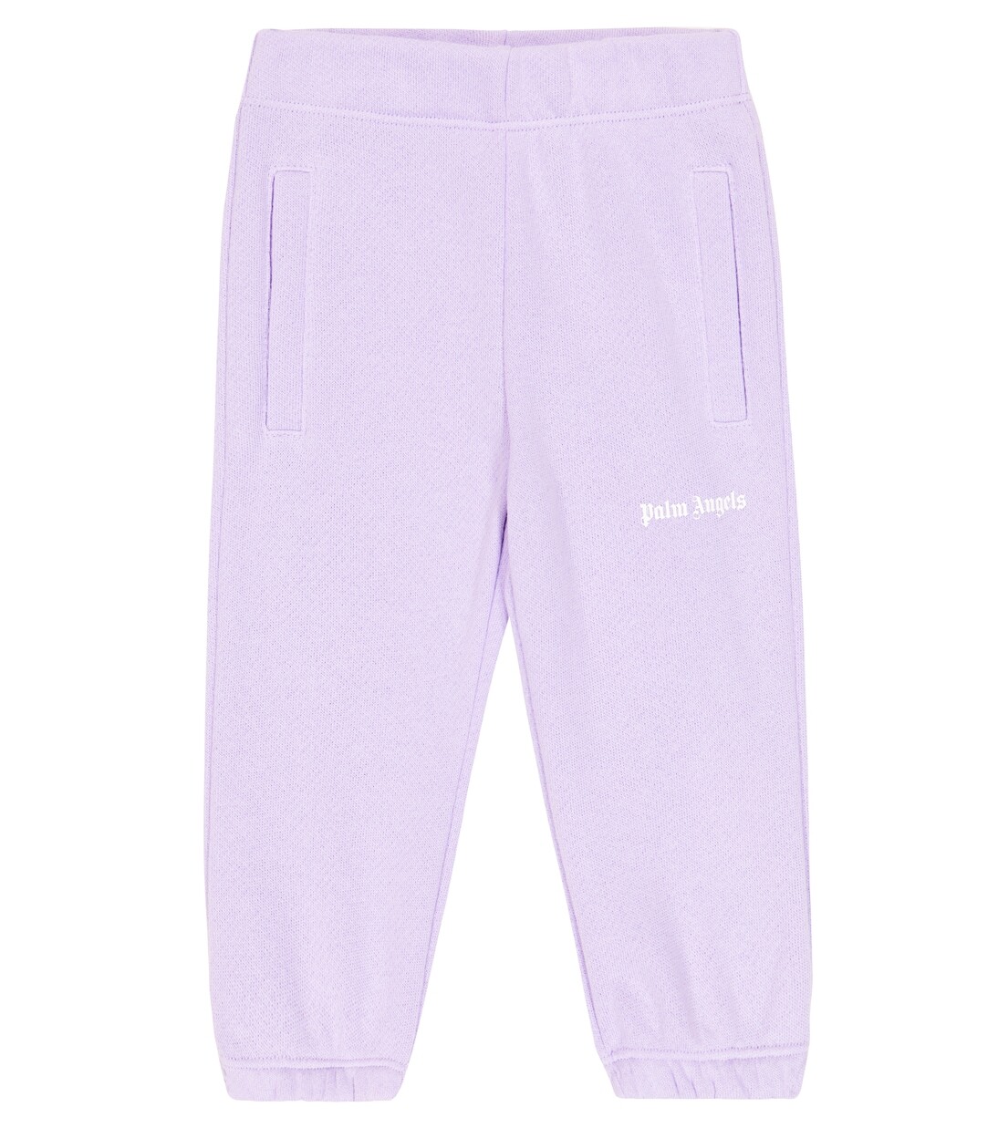 

Хлопковые спортивные штаны с логотипом baby Palm Angels Kids, фиолетовый