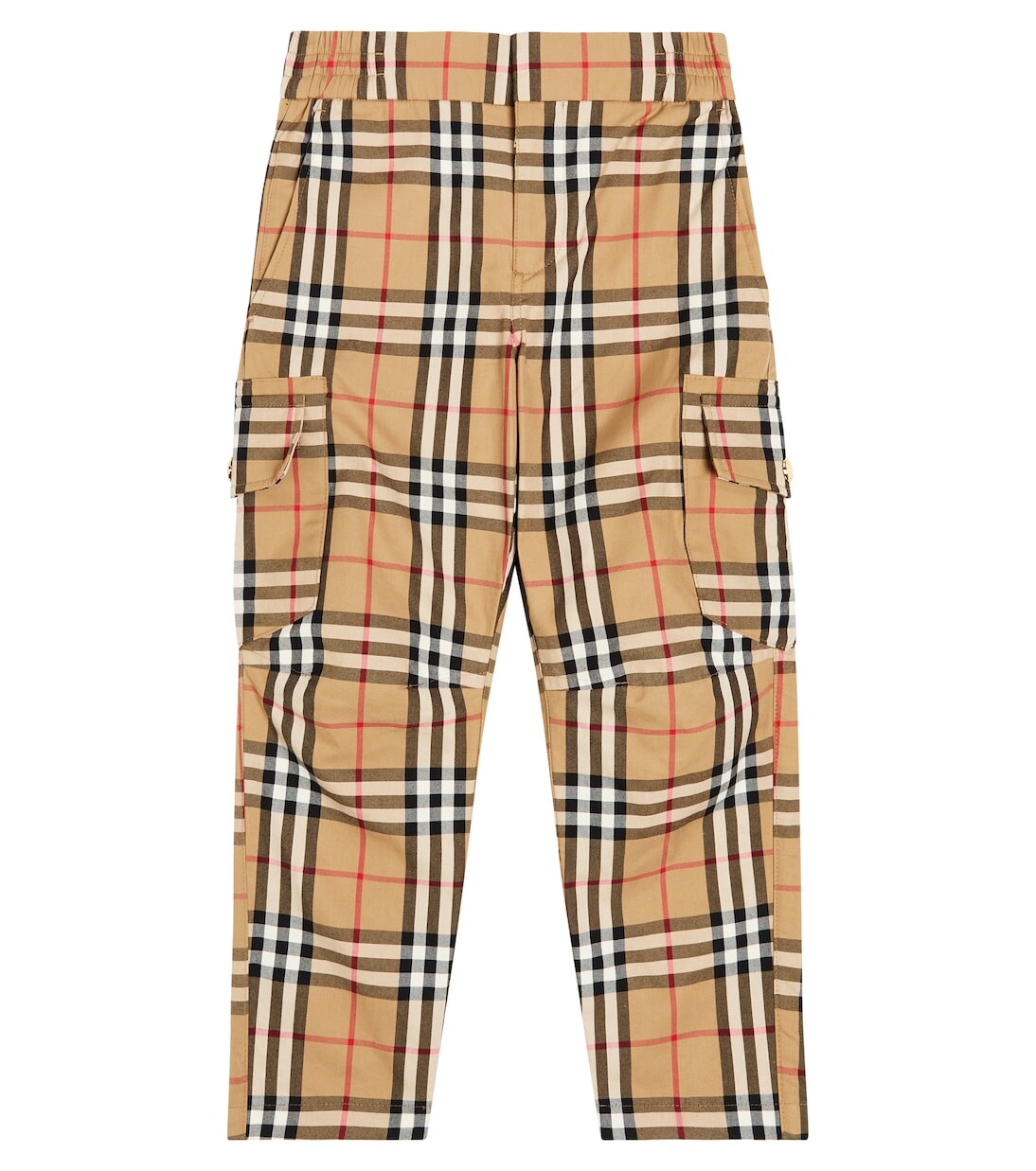 

Брюки-карго в клетку burberry из хлопка Burberry Kids, бежевый