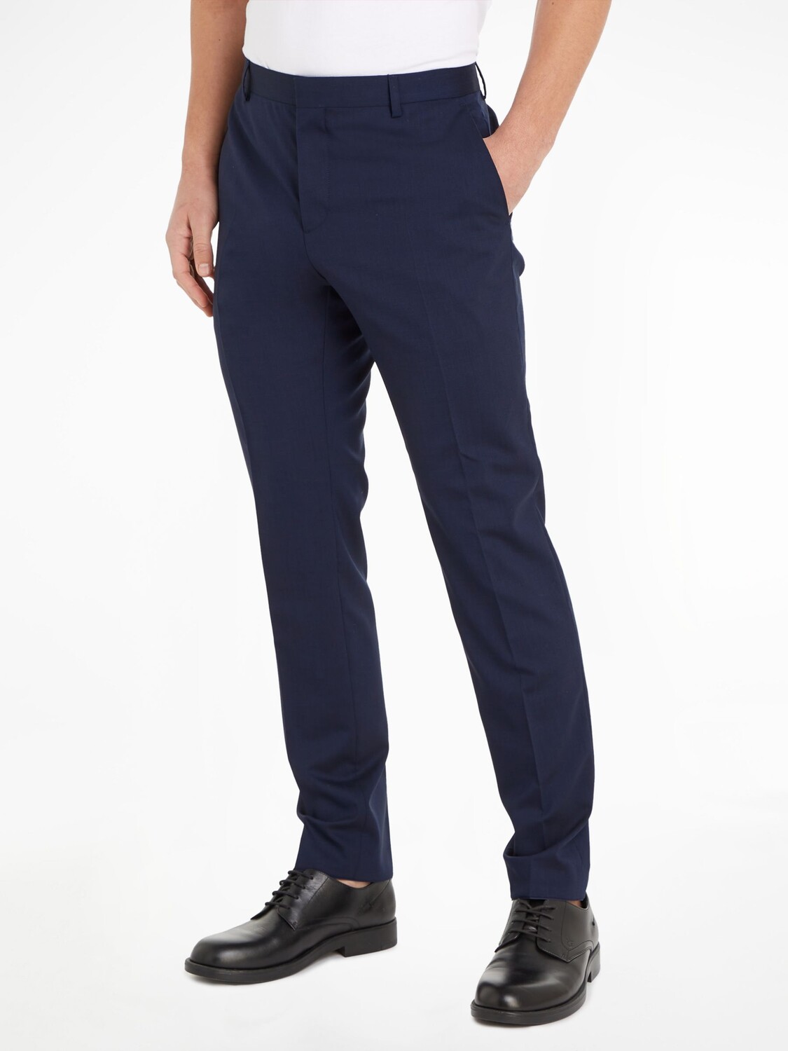 

Calvin Klein Slim Fit Брюки из смесовой шерсти стрейч, чернильно-синие, Черный, Calvin Klein Slim Fit Брюки из смесовой шерсти стрейч, чернильно-синие