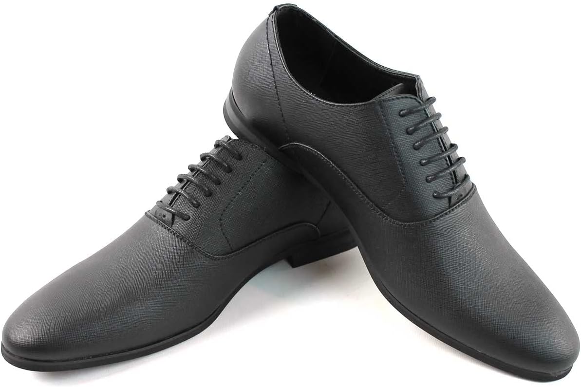 Новые мужские классические туфли с острым круглым носком на шнуровке Oxfords от Azar AZAR MAN, черный — фото 3