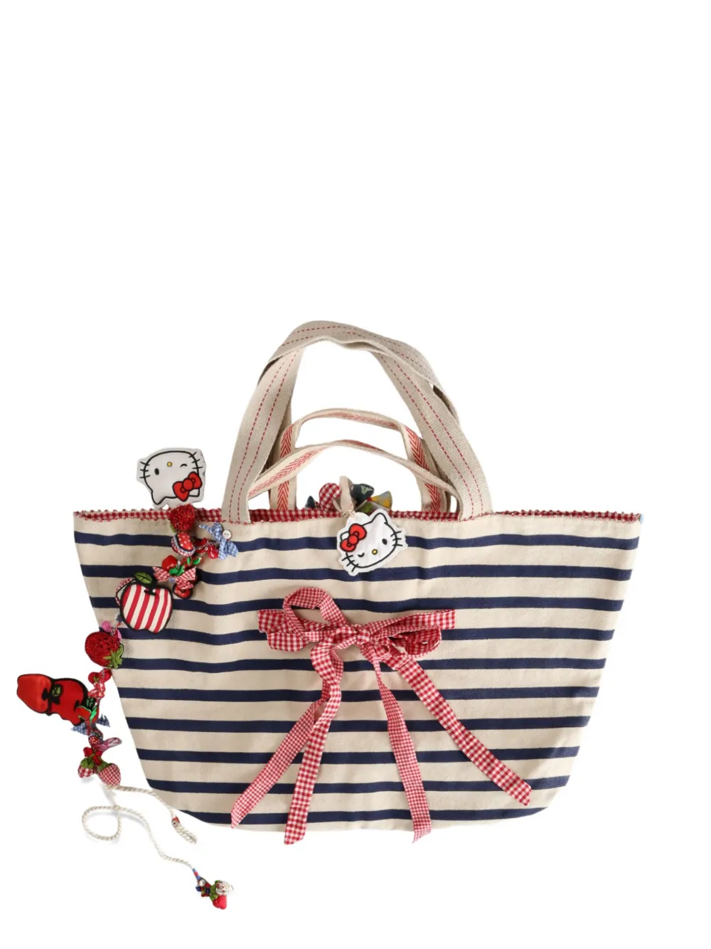 

Сумка-тоут в полоску с Хеллоу Китти PÈRO, белый