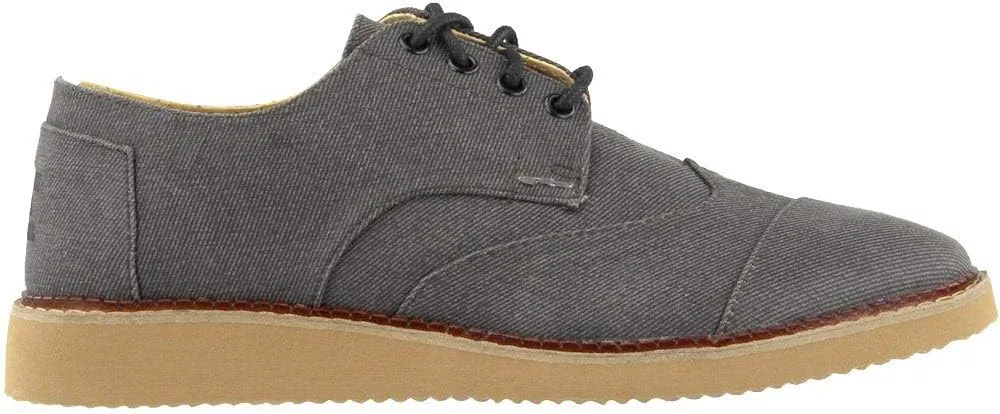 Туфли TOMS Men's Oxford Brogue, Grey Ash Aviator Twill — фото 3