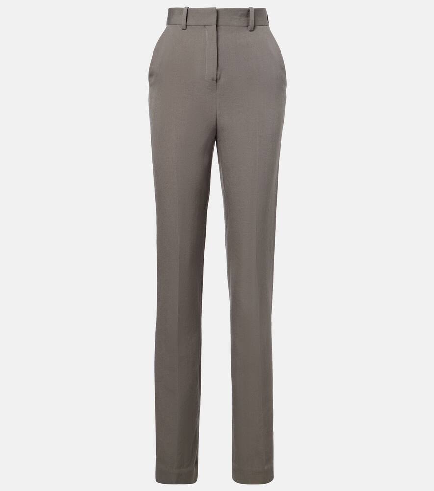 

Брюки lucia high-rise slim из шерсти Calvin Klein Collection, Moon Grey