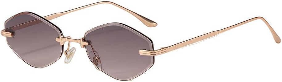 

Солнцезащитные очки без оправы ромбовидной формы для женщин и мужчин – модные очки с оригинальным дизайном, защита от УФ-излучения для вождения и путешествий MAZNVISO, Pink