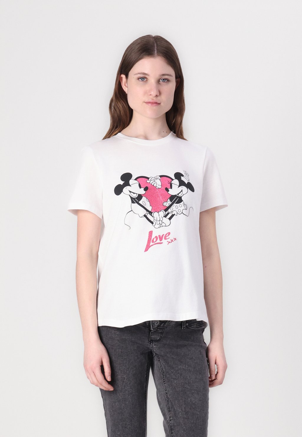 

Футболка с принтом OLMMICKEY LIFE VALENTINE ONLY MATERNITY, белый