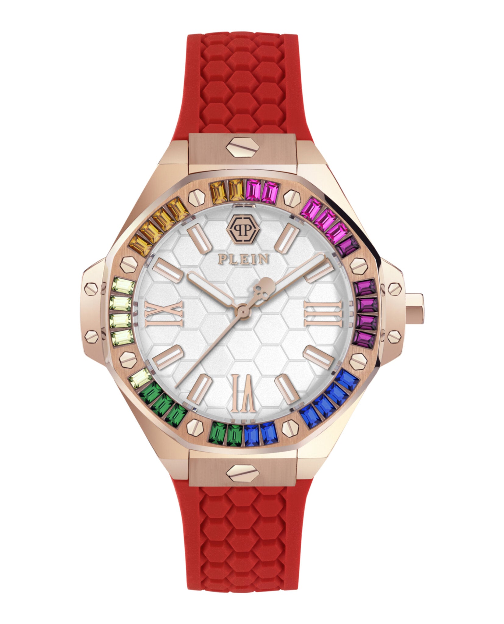 

Часы Plein Lady Royal Crystal PHILIPP PLEIN, красный/розово-золотой/серебряный
