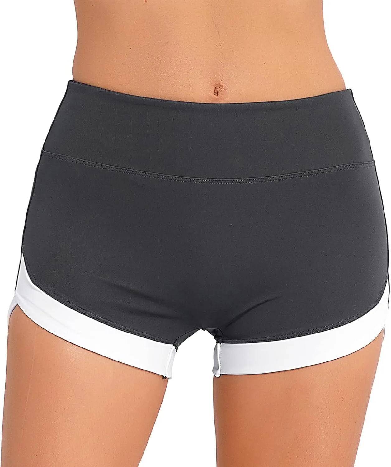 

Yeahdor Женские шорты для йоги и тренировок с контрастной отделкой High Waist