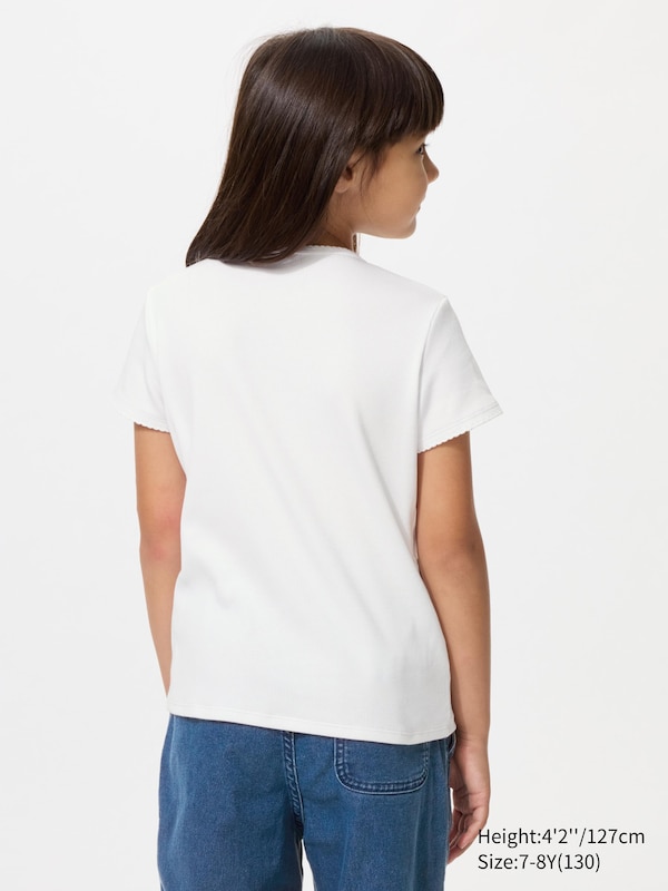 Рифленая футболка Uniqlo, 10 pink — фото 3