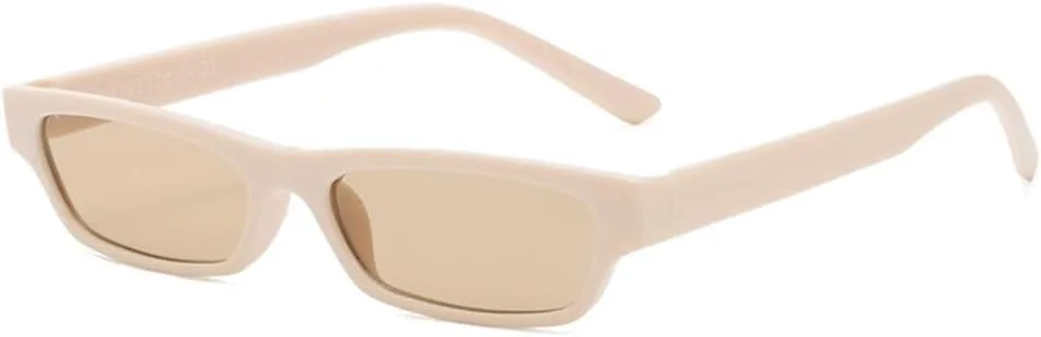 

Солнцезащитные очки LXLHWN, тип: унисекс (ретро), цвет: бежевый шампань, форма: узкая прямоугольная (квадратная), оправа: узкая, защита: UV400