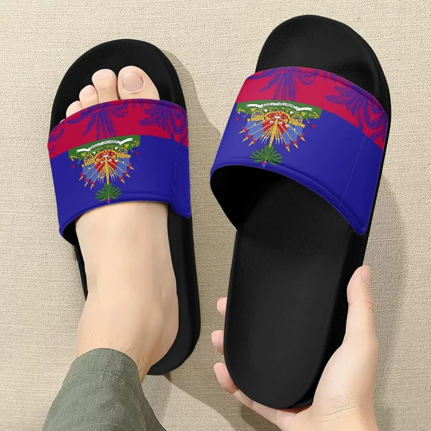 Сандалии с антискользящей подошвой мужские, Haiti Flag Psesaysky — фото 3