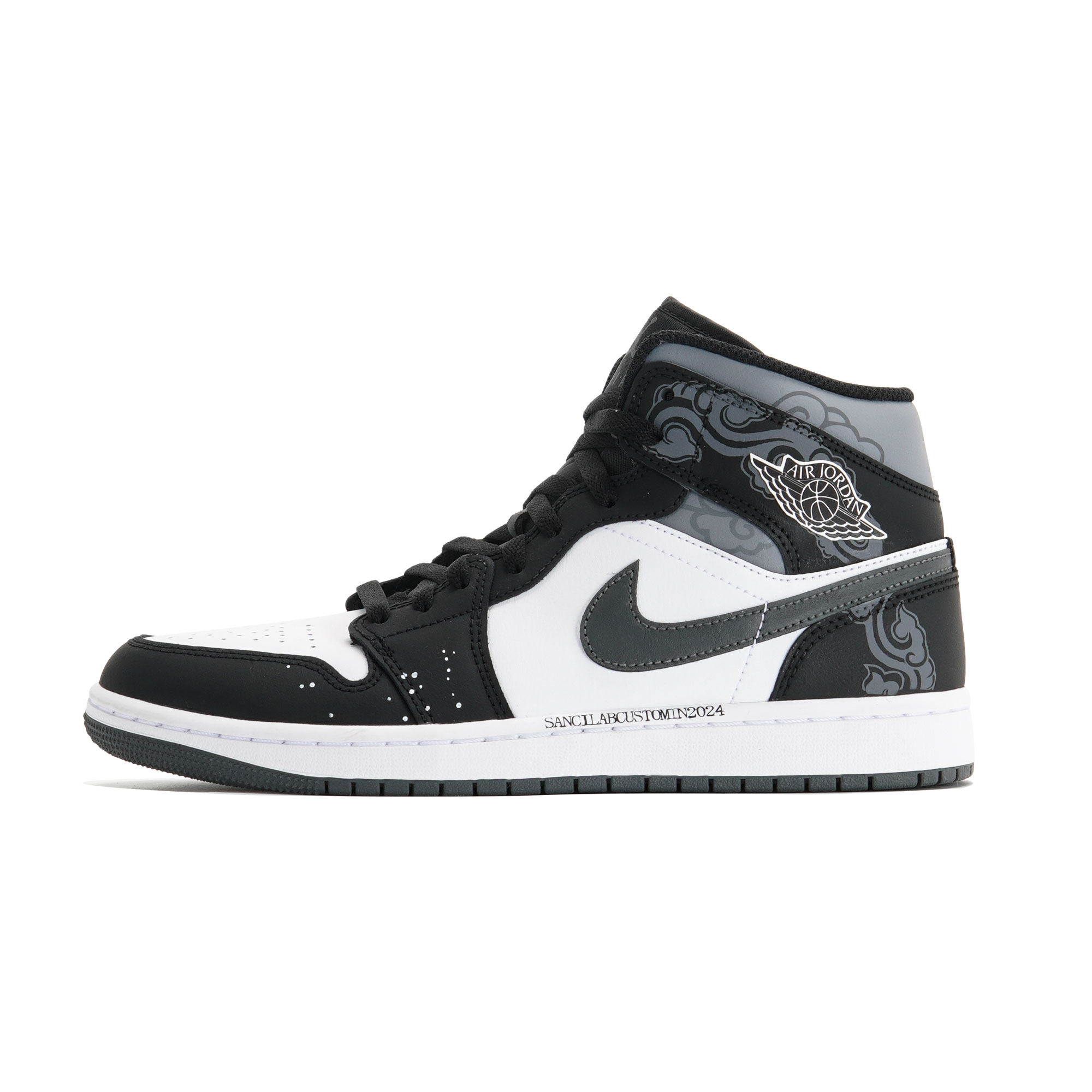 

Jordan Air 1 устойчивые к истиранию кроссовки Mid Top Vintage баскетбольные Unisex Black