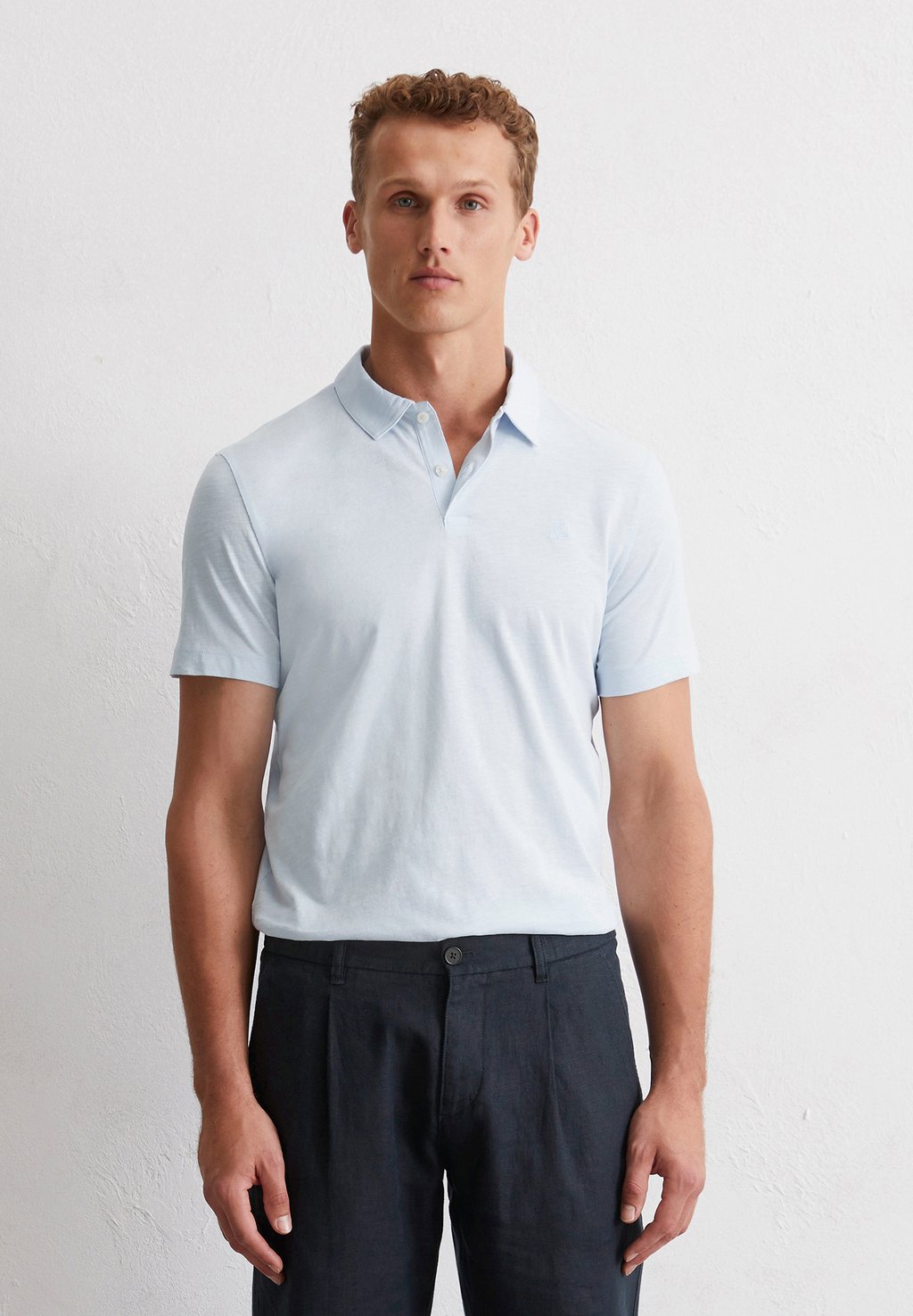 

Рубашка поло SHORT SLEEVE Marc O'Polo, светло-голубой