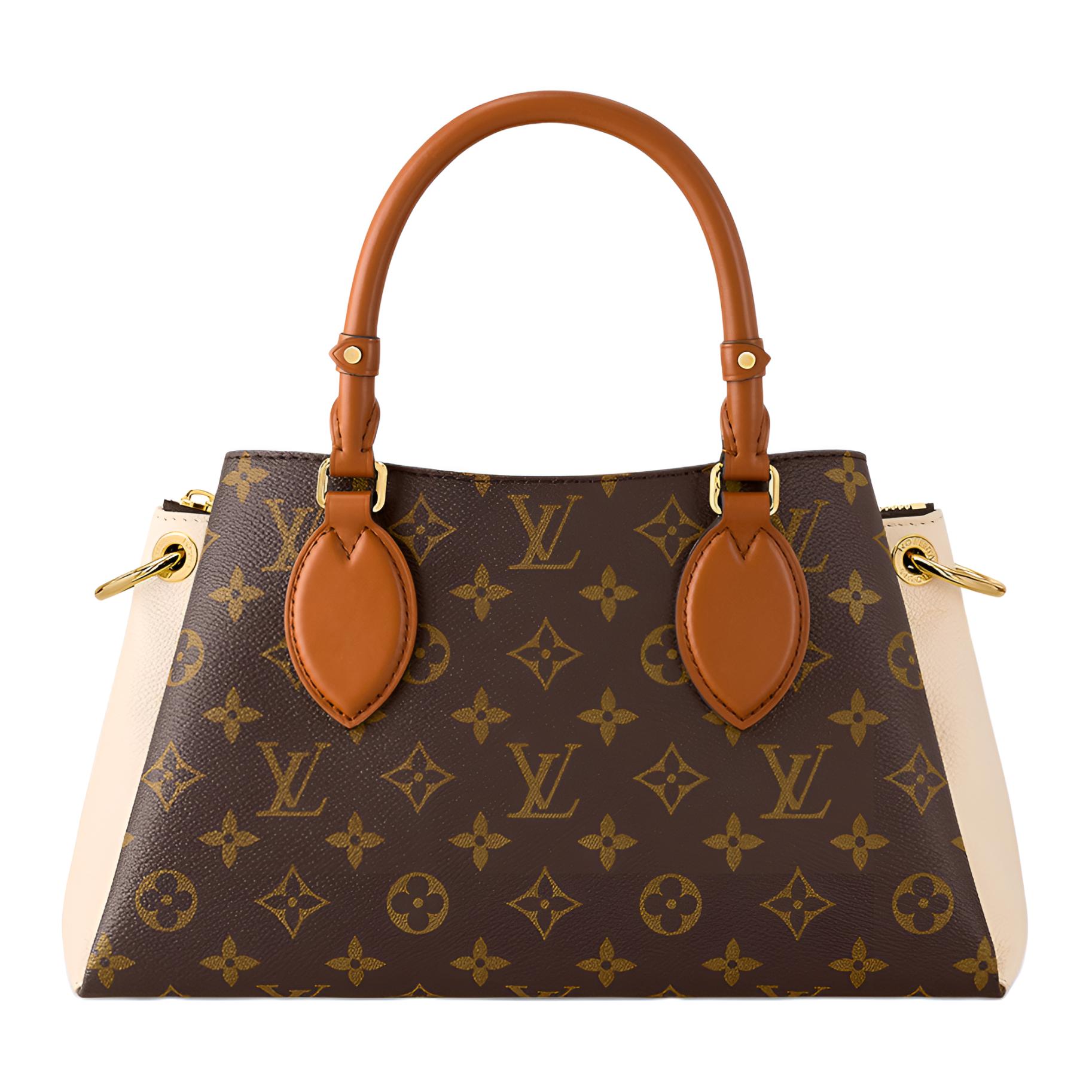 

LOUIS VUITTON Холщовая сумка с кожаными ремнями через плечо