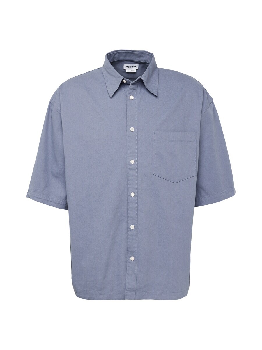 

Повседневная рубашка WEEKDAY Comfort fit Button Up Shirt Heino, дымно-синий