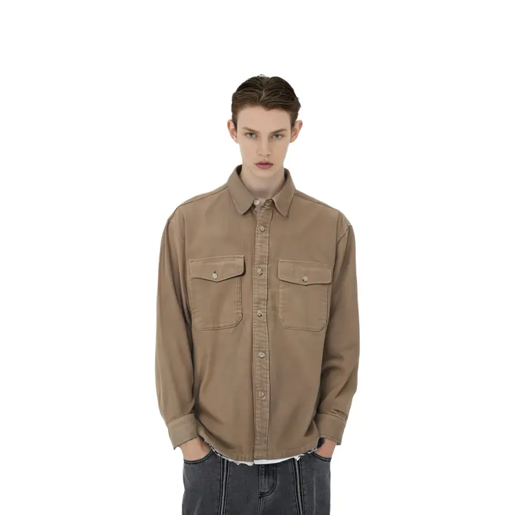 Рубашка унисекс UNIQLO, цвет Beige-31 — фото 3