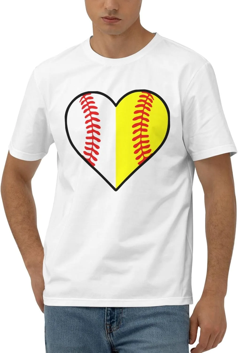 

Футболка мужская Baseball Softball, короткий рукав, Cotton, Black JYEXSEIZ