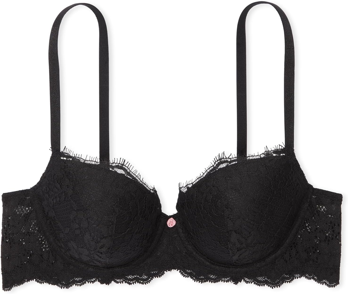 Бюстгальтер Victoria's Dream Angels с легкой чашкой, размеры 32A-38DDD Victoria's Secret, Black Lace (New Look) — фото 3