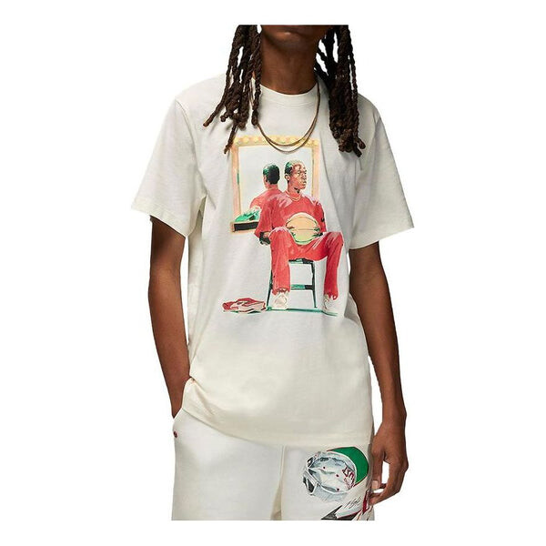 

Футболка Air Jordan Flight Artist Series T-Shirt 'White', белый