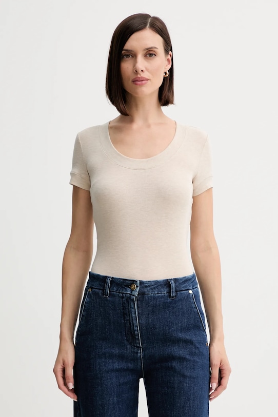 

Футболка TINA из смесового шелка Guess, бежевый