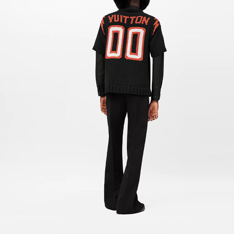 Футболка мужская Louis Vuitton Chunky Intarsia Football, черный — фото 3