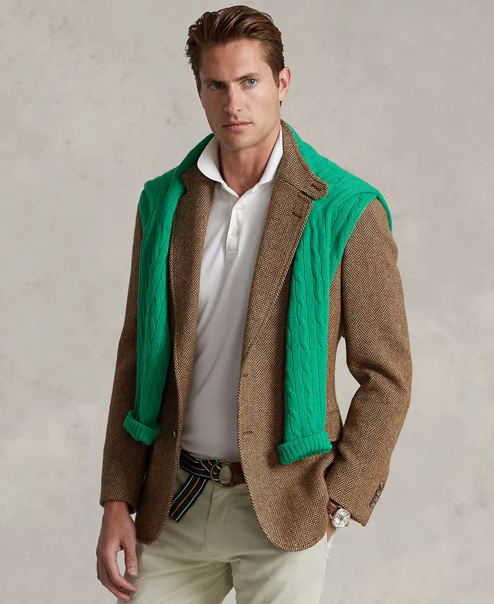 Мужская приталенная поло из мягкого хлопка Polo Ralph Lauren, белый — фото 3