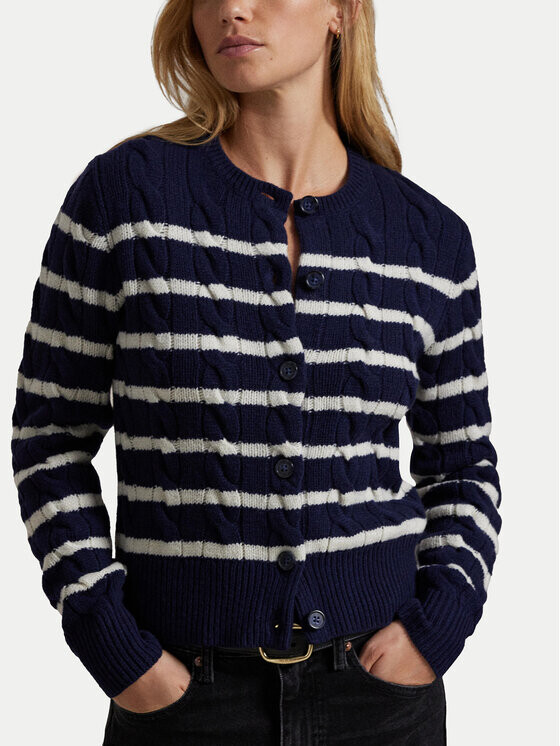Кардиган стандартного кроя Polo Ralph Lauren, синий — фото 4