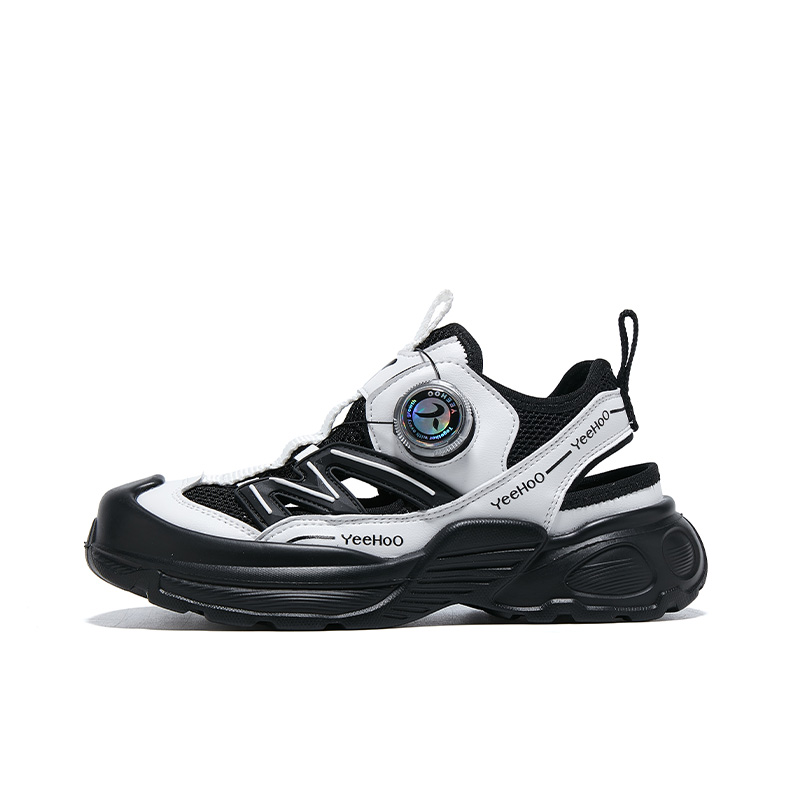 

Противоскользящие амортизаторы с износостойкими свойствами. Повседневная детская обувь. YeeHoO, черный