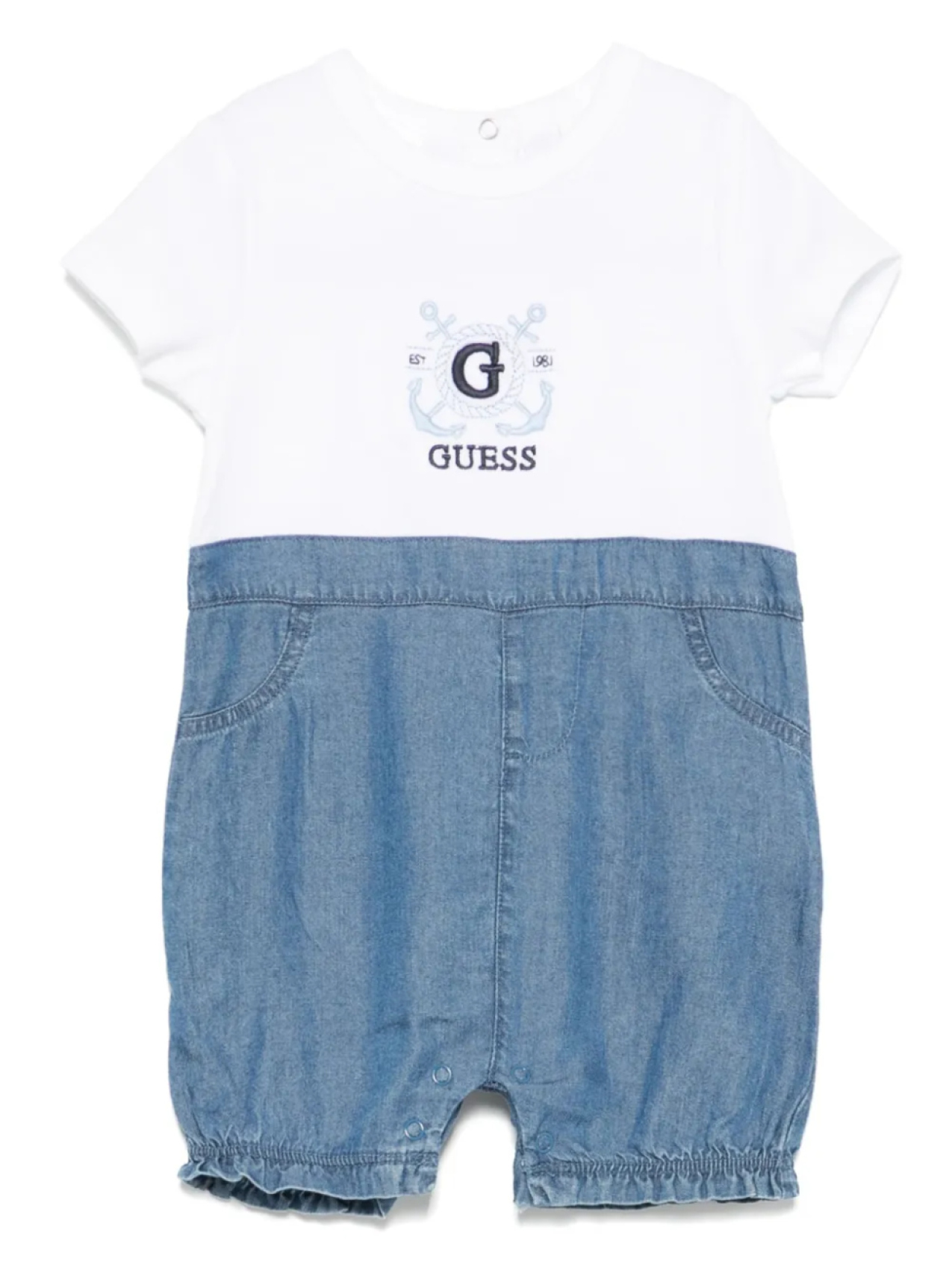 

Комбинезон с вышитым логотипом guess kids, синий