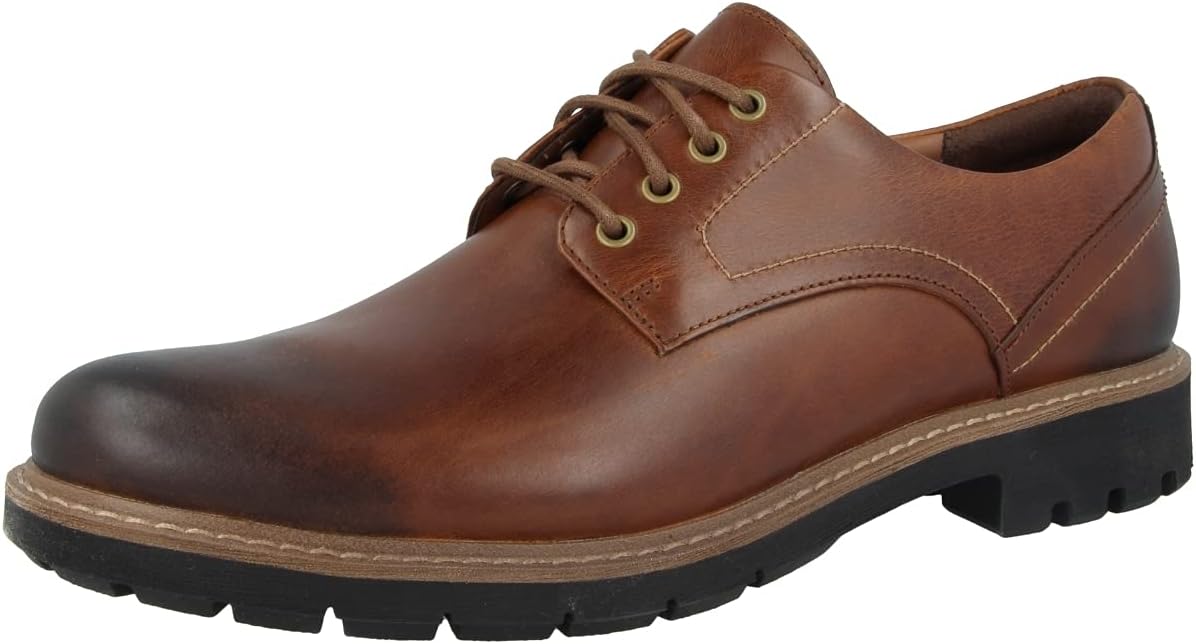 Мужские кроссовки Clarks Derby на шнуровке, коричневый — фото 4