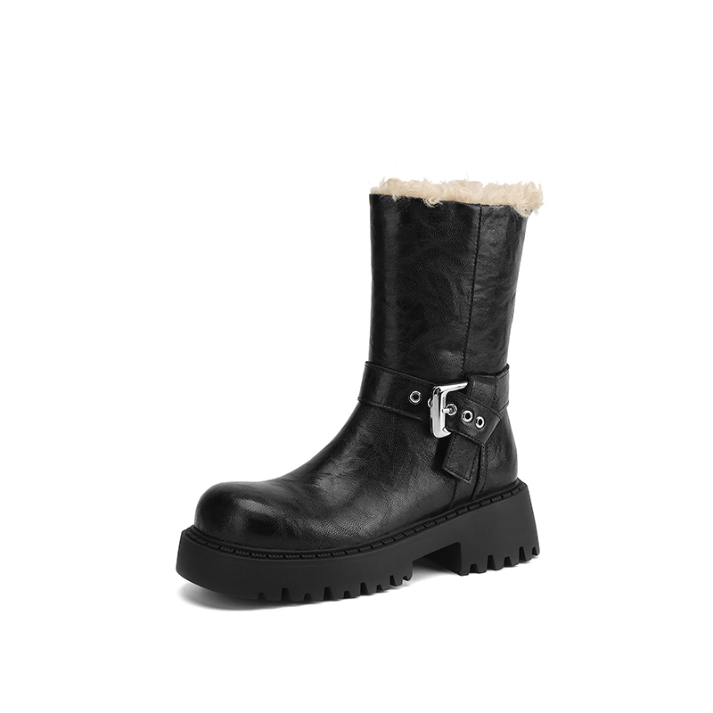 Yeezyy Reezy Черные женские ботинки на 5-сантиметровом каблуке, цвет Black