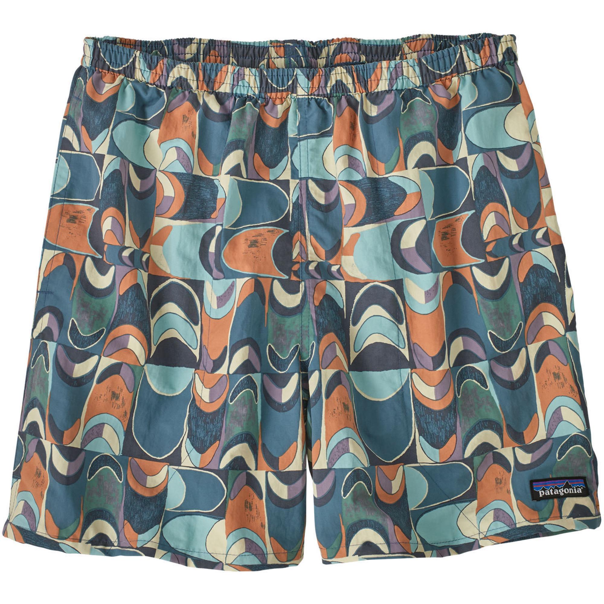 

Мужские шорты-бэджи 5 дюймов Patagonia, Swallowtail Geo/Still Blue