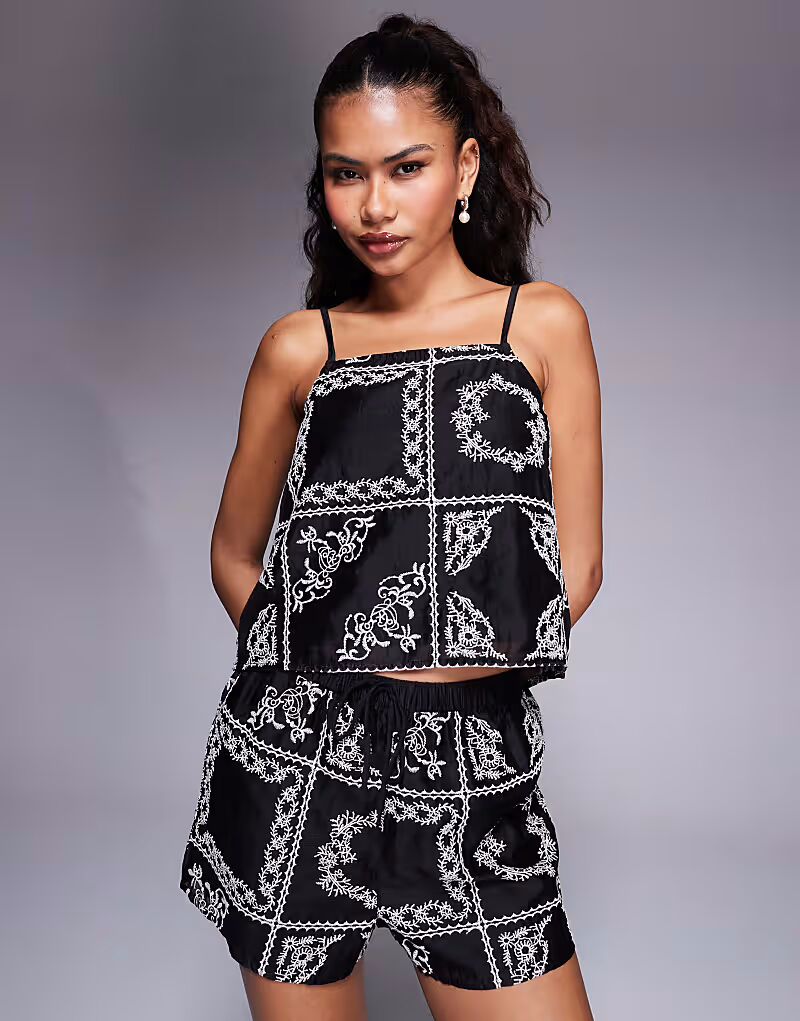 

Топ-комбинезон River Island с платком, черный