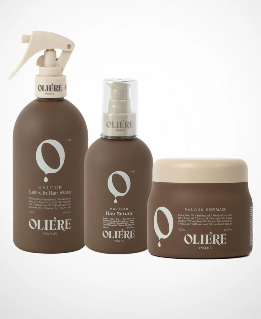 Oliere Paris Набор из трех средств по уходу за волосами Valour Repair & Shine Hair Care Trio