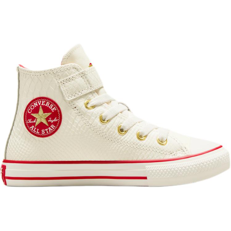 Converse All Star 1V High Top детские скейтборд кроссовки beige/red/gold kids' — фото 3