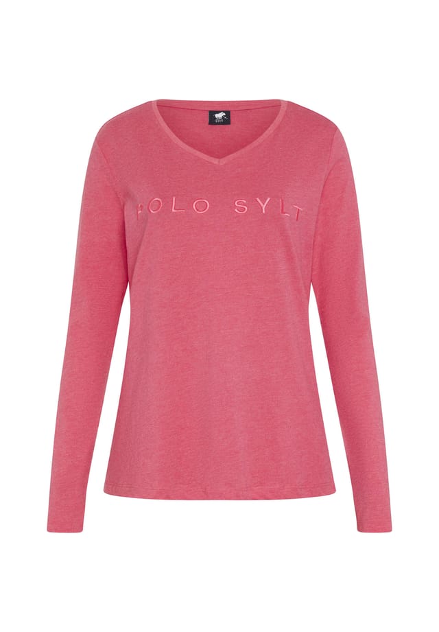 

Футболка с дизайном этикетки Polo Sylt, цвет 18-1754m raspberry melange