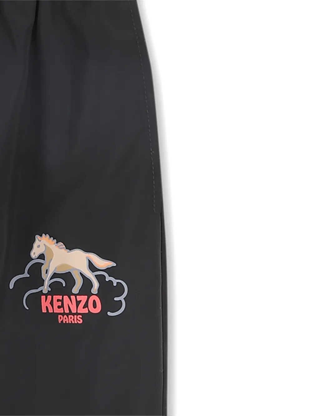Брюки lunar new year с вышивкой Kenzo Kids, черный — фото 3