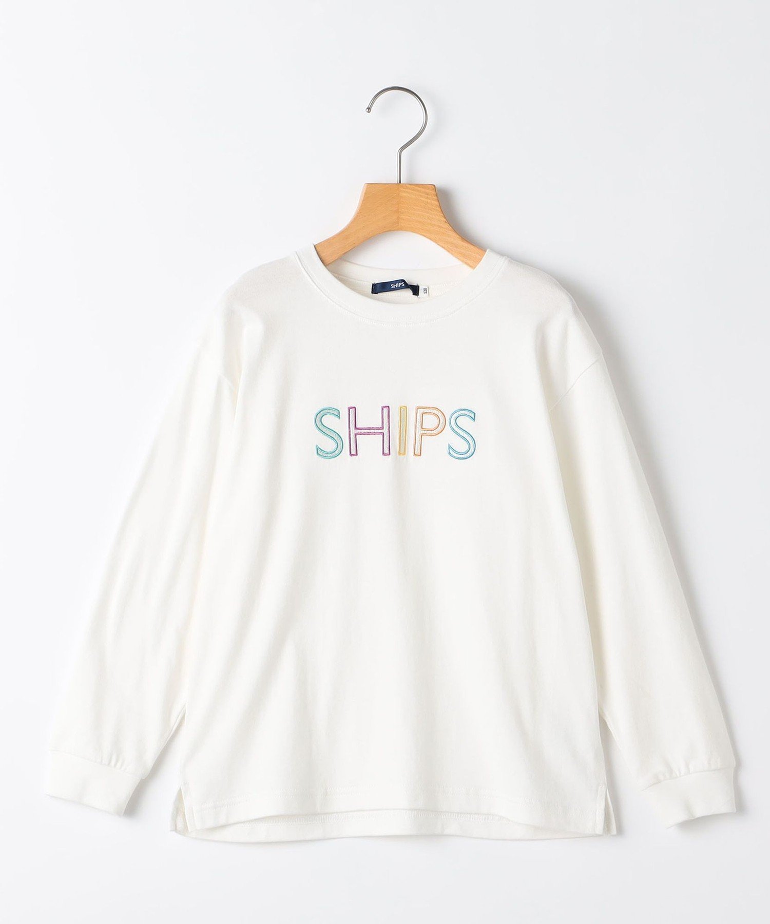 Детская футболка с длинными рукавами и вышитым логотипом SHIPS: 140-160 см SHIPS KIDS, Off white