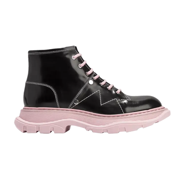 Кроссовки Alexander McQueen Alexander McQueen Wmns Tread Slick Lace Up Boot 'Black Pink', черный