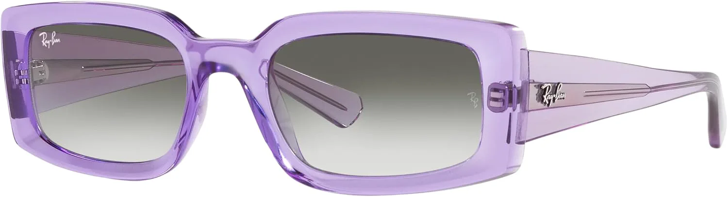 

Женские солнцезащитные очки Ray-Ban RB4395 Kiliane Square, прозрачно-фиолетовый/светло-серый градиент, 54 мм, Transparent Violet/Clear Gradient Light Grey