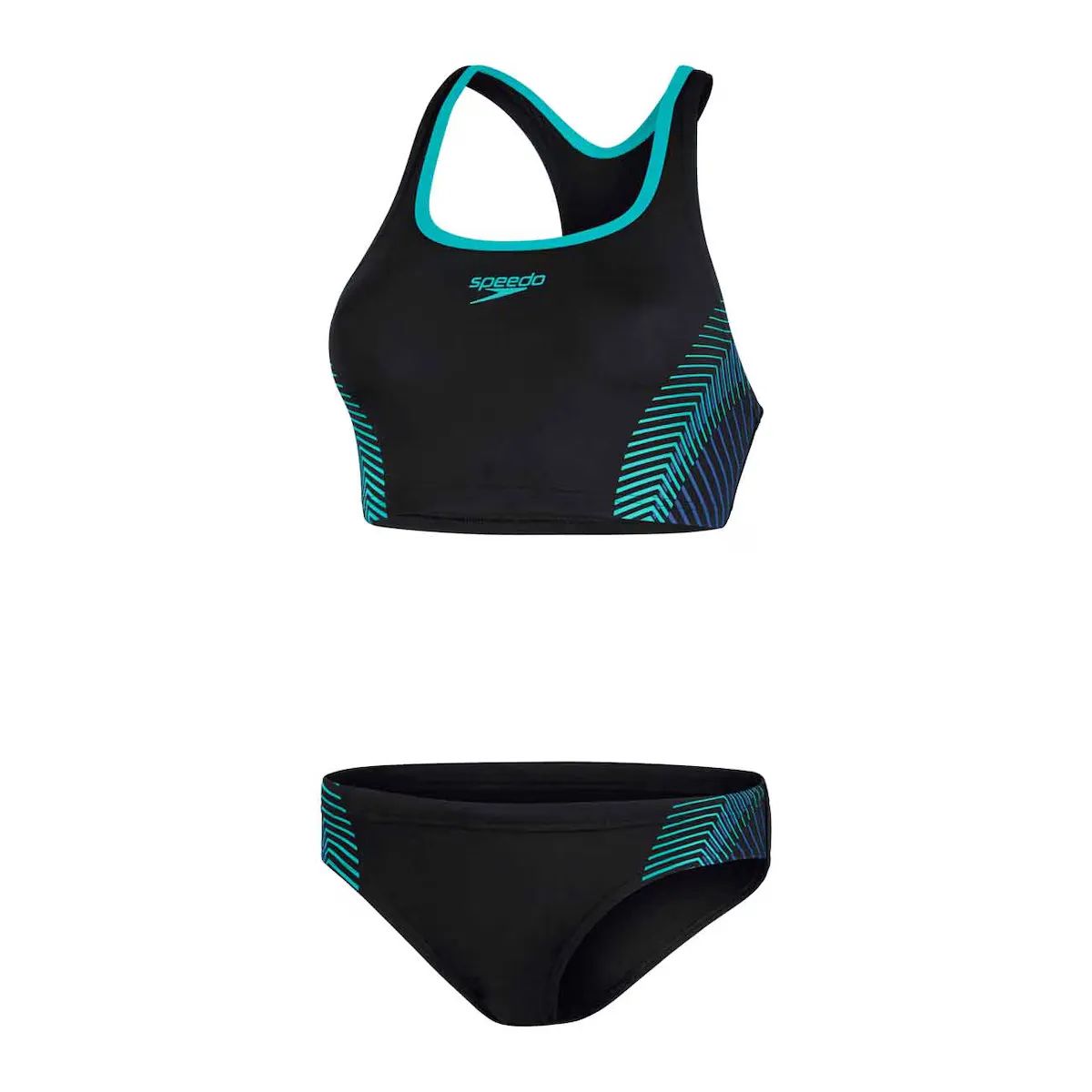 

Женский купальник Speedo Placement 2Pc, черный