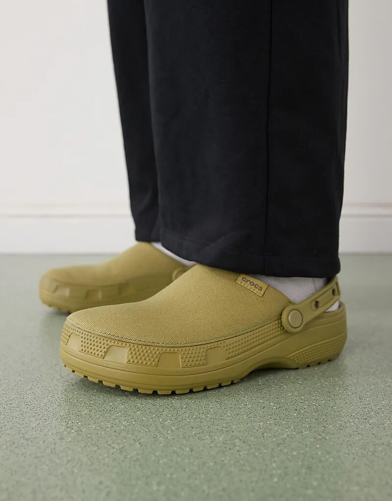 

Классические сабо Crocs ручной работы зеленого цвета