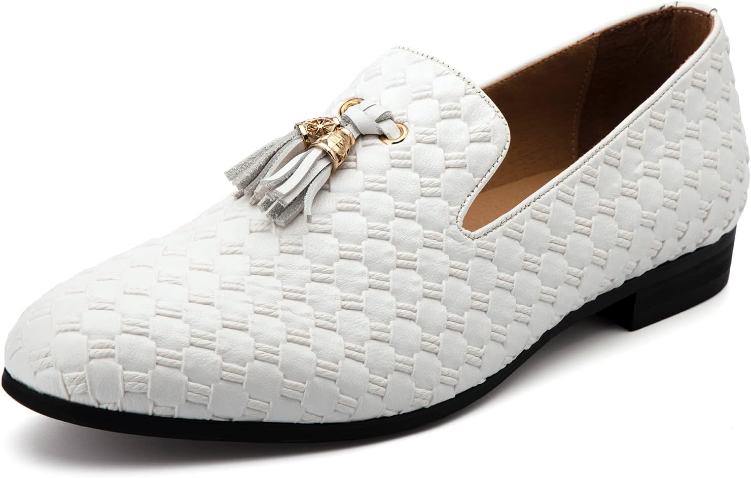 

Мужские лоферы Meijiana из искусственной кожи с отделкой кисточками, без застежки, туфли-слиперы, белый