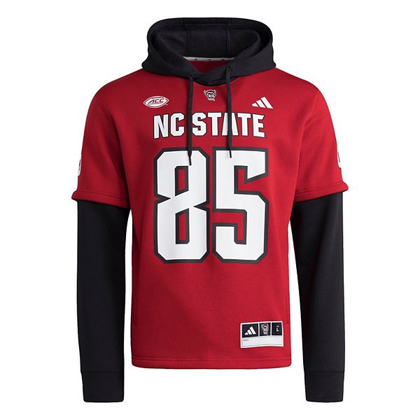 Мужская красная толстовка nc state wolfpack jersey Adidas — фото 3