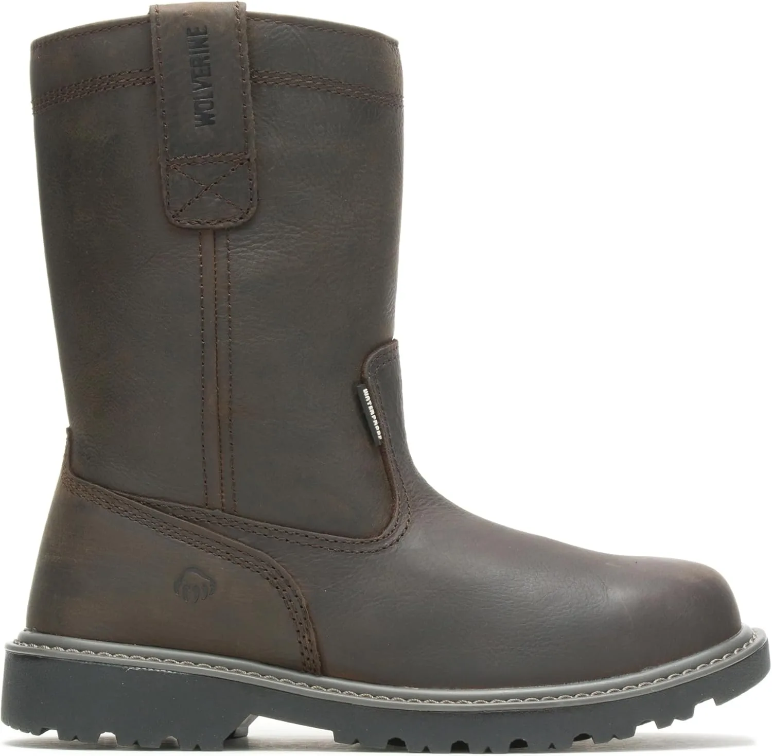 Мужские резиновые сапоги WOLVERINE Floorhand Welly WP темно-коричневого цвета